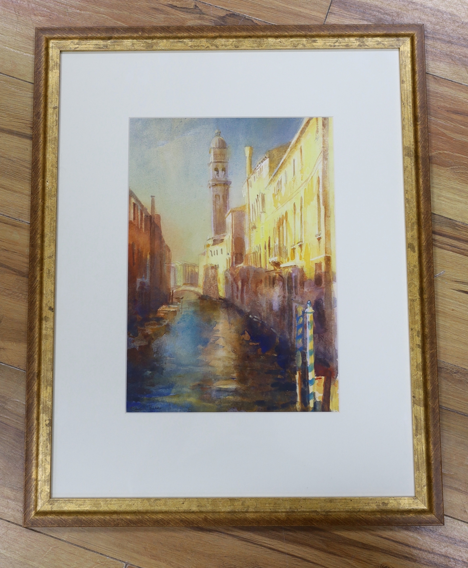 Cecil Rice (British, b.1961), watercolour, Venetian canal, signed, 33 x 23cm